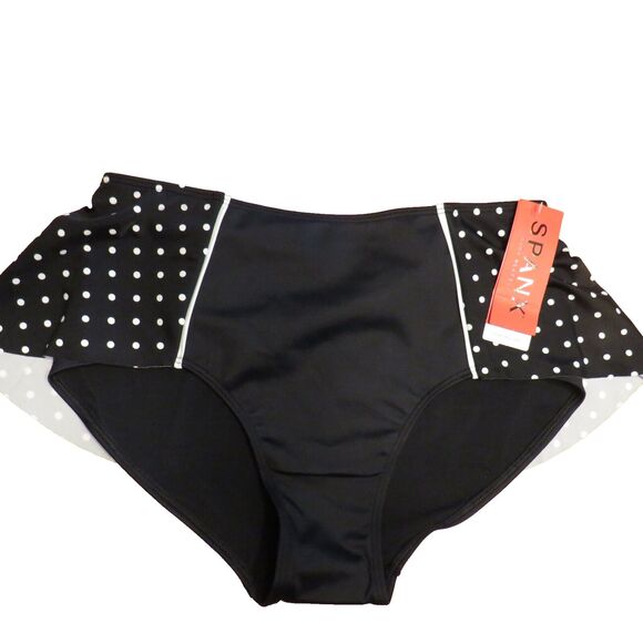 Spanx Other - Spanx Black And White Polka Dot Flirty Skirted Shaping Swim Bottoms Size 16